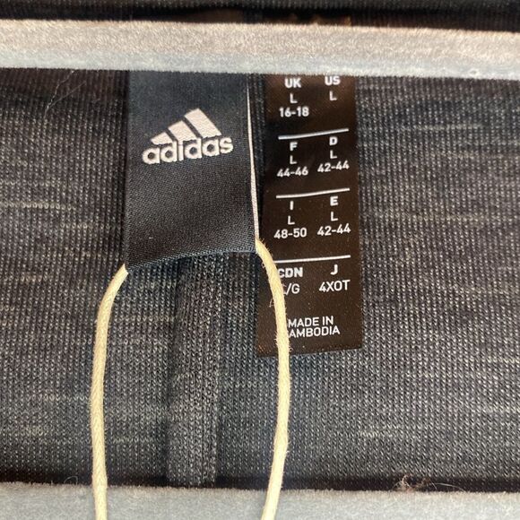 NWT Adidas Athletic Heart Racer Track Top Jacket Charcoal Gray | Size L - Picture 10 of 11